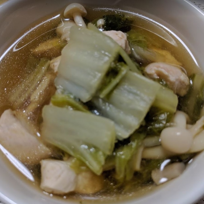 鶏ささみと白菜の和風スープ